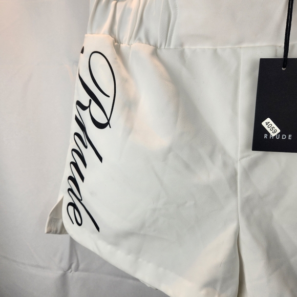 Rhude SS22 collection white logo shirts size L BNWT - Picture 2 of 9